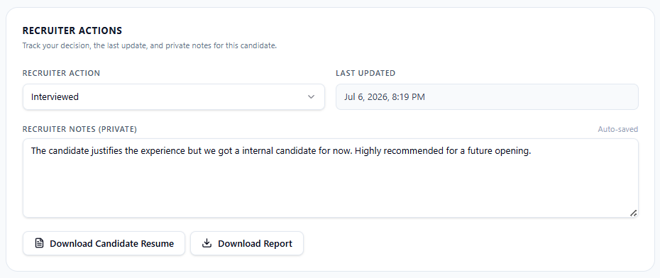Screenshot: Track Every Candidate Through Your Pipeline